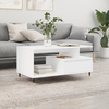 VIDAXL klubska mizica (90x49x45cm, inženirski les), bela