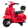 AIYAPLAY Električni motor za otroke 1.5-3 let MINI VESPA GTS 6V, litijeva baterija, električni motorček za otroke z naslonjalom, kolesa, svetilka, trobenta, 2.5 km/h, mali motor za otroke, največ 25 kg, rdeča