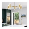 Elstead MARVELE10-AB-OPAL - Luster na stalku MARVELE 10xE14/40W/230V zlatna