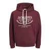 JACK & JONES Majica JORFREDERIKSBERG jagoda/bela