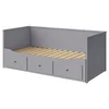 HEMNES Okvir dnevne postelje s 3 predali, siva, 80x200 cm