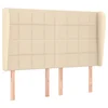 Vidaxl Vzglavje z ušesi krem 147x23x118/128 cm blago