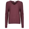 Vila  VIRIL V-NECK L/S  Bordo