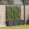 Vrtna saksija 3 pcs Crna 120 x 40 x 143 cm Plastika