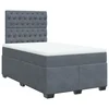 Vidaxl Box spring postelja z vzmetnico temno siva 120x200 cm žamet