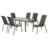 Gardenson Vrtni Set Amalfi, 7-Delno, Aluminij, Steklo
