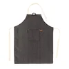 Striped kitchen apron, 68 x 85 cm, Sherlock, black - Tiseco