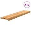 Gazišta stepenice 12 kom svjetlosmeđi 110x30x2 cm masivna hrast