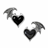 Uhani ALCHEMY GOTHIC - Black Soul - Kositer - E444