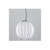 SIRU - Luster na lanku SFERA 1xE27/60W/230V prečnik 42 cm crna/bela venecijansko staklo