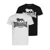 LONSDALE Majica KELSO  črna / bela