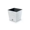 Prosperplast Saksija Furu square low eco wood s300w, Bela
