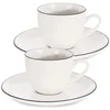 shumee 2x Majhna skodelica za espresso kavo iz belega porcelana 100 ml