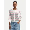 Tommy Jeans Pletena jopa Flag Embroidery Slim mornarska / rdeča / bela