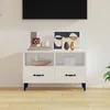 Vidaxl TV omarica visok sijaj bela 80x36x50 cm inženirski les