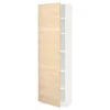 METOD Visoki element s policama, bela/Askersund im. svetlog jasena, 60x37x200 cm