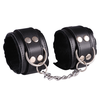 Dominate Me Leather Handcuffs D12 Black-Black