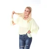 Dvoslojna bluza z dolgimi odprtimi rokavi