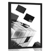 Plakat strateška kocka v črnobeli varianti - 60x90 black