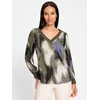 heine Bluza kremna/modra/kaki
