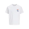 JACK & JONES Majica JORKPOT modra / oranžna / bela