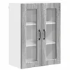Vidaxl Stenski stekleni omarica PORTO Siva Sonoma 60 x 31 x 80 cm