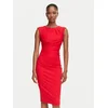 Rinascimento Cocktail obleka CFC0131063003 Rdeča Slim Fit