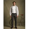 Sinsay - Slim-fit chino pantalone u kockicu sa dodatkom viskoze - tamno siva