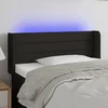 LED uzglavlje crno 93x16x78/88 cm od tkanine