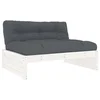 Srednja sofa bijela 120x80 cm od masivne borovine