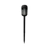 LED solarna lampa FLAME LED/1,2V 100 mAh 1800K 37 cm IP44 crna