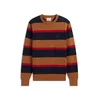 TOMMY HILFIGER Pulover mornarska/konjak/rdeča
