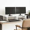 Stalak za monitor bijeli 100 x 27 x 15 cm od konstruiranog drva