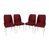 Hanah Home Set trpezarijskih stolica Nova 081 V4, 4 komada, Bordo