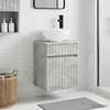 Umivaonik s policom za zid Betonska siva 39 x 41 x 64,5 cm