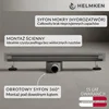 shumee Helmken 37501701 linearni stenski odtok, 700x41 mm, krom