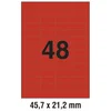 ETIKETE ILK 45,7X21,2MM PK20L ZWECKFORM L6038-20 CRVENE