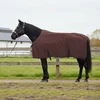 Pokrivač za konje Puni tamnosmeđi 165 cm Poliester