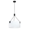 EGLO viseća lampa TORTOLA E27 O45 cm beli abažur crni nosači 39882
