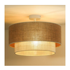 Duolla - Plafonski luster YUTE BOHO 3xE27/15W/230V prečnik 60 cm braon/krem