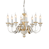 Ideal Lux - Luster na lancu FIRENZE 8xE14/40W/230V prečnik 64 cm bela/zlatna