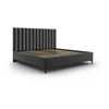 Temno siva oblazinjena zakonska postelja s prostorom za shranjevanje z letvenim dnom 160x200 cm Casey – Mazzini Beds