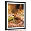 Plakat s paspartujem goveji steak na žaru - 40x60 no frame
