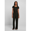 Womens jumpsuit with wide legs in black color