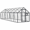 Kavez za ptice antracit 1,79x6x1,85 m aluminijski