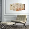 Wallity Set Slika 5MAPMDF-02, 5 Delova