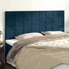 Uzglavlje tamnoplavo 180x5x118/128 cm baršunasto