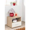eoshop Nočna omarica DINO, sonoma hrast/bela mat
