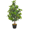 vidaXL Umetna rastlina lovorovo drevo z loncem zelena 90 cm
