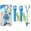 shumee Mikrofoni za karaoke set za otroke, modro stojalo na baterije